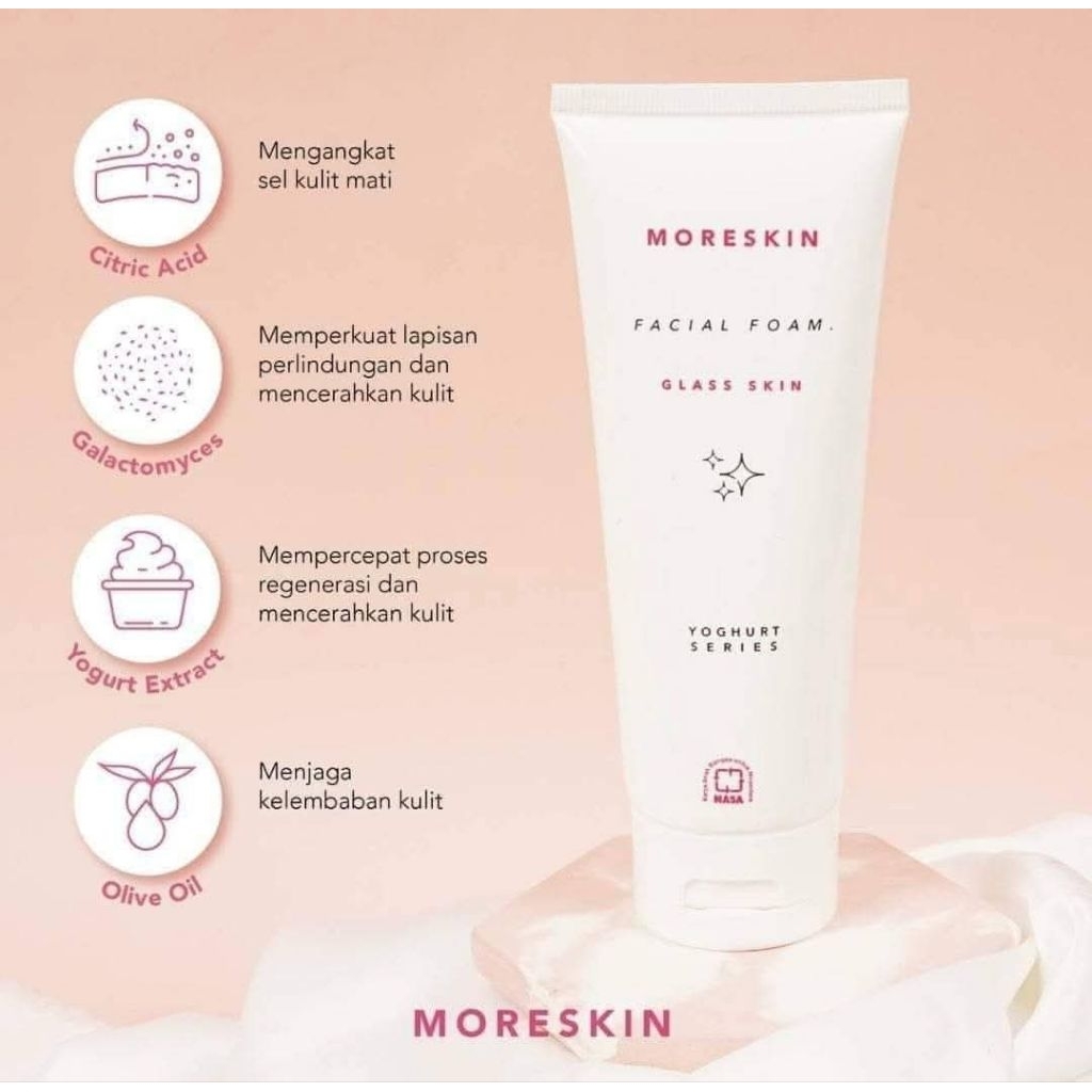 cod /facial wash cream moreskin pembersih muka-sabun cuci muka mengurangi jerawat  moreskin nasa