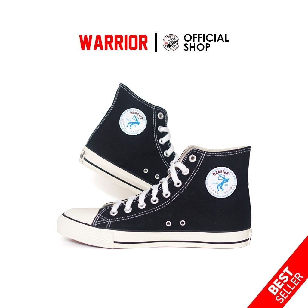 SEPATU SEKOLAH WARRIOR SPARTA TINGGI / SEPATU WARRIOR HITAM PUTIH TINGGI / SEPATU WARRIOR TERMURAH