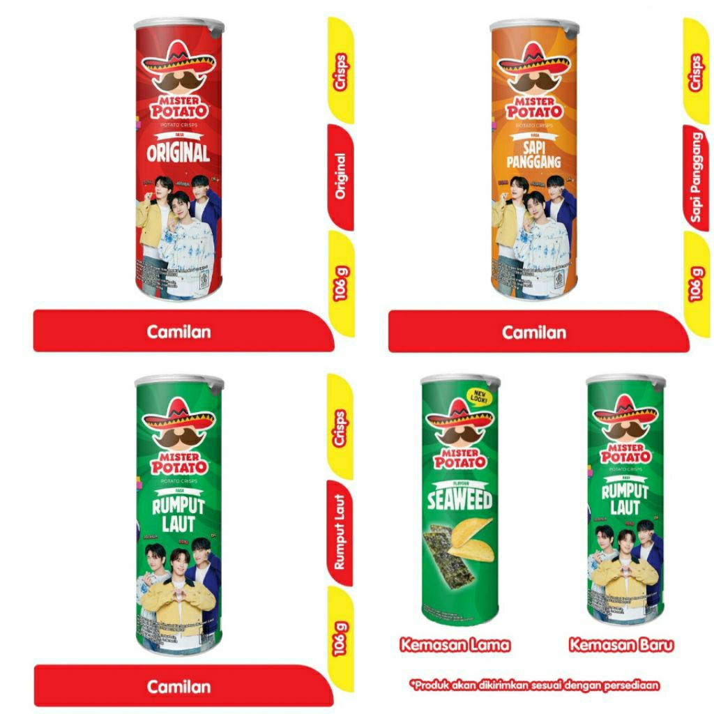 

Mister Potato Keripik Kentang Kaleng 106g