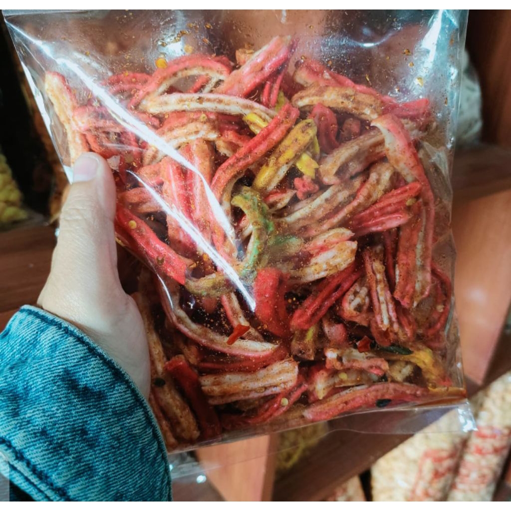 

250 gr seblak kering kerupuk beton rasa gurih asin pedas enak camilan/oleh-oleh bandung viral