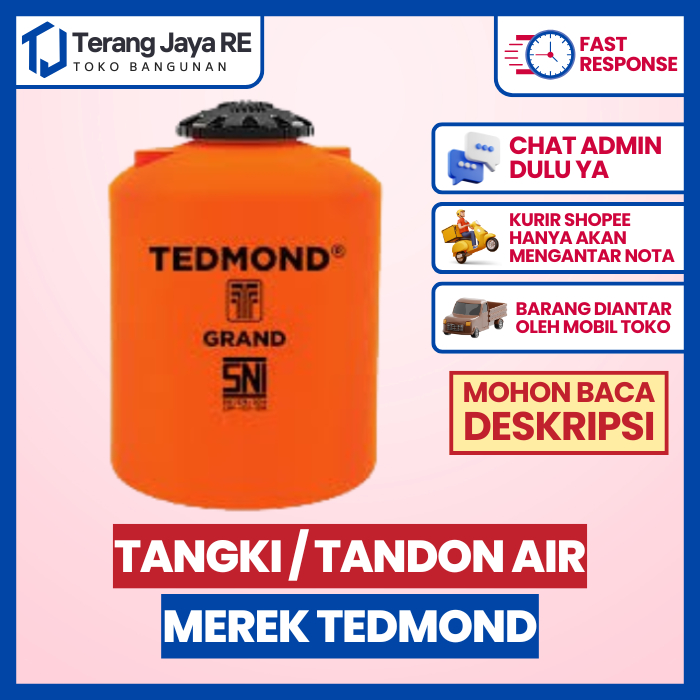 Tangki air TEDMOND 250L 350L 600L 900L 1070L 1200L 1600L 2200L