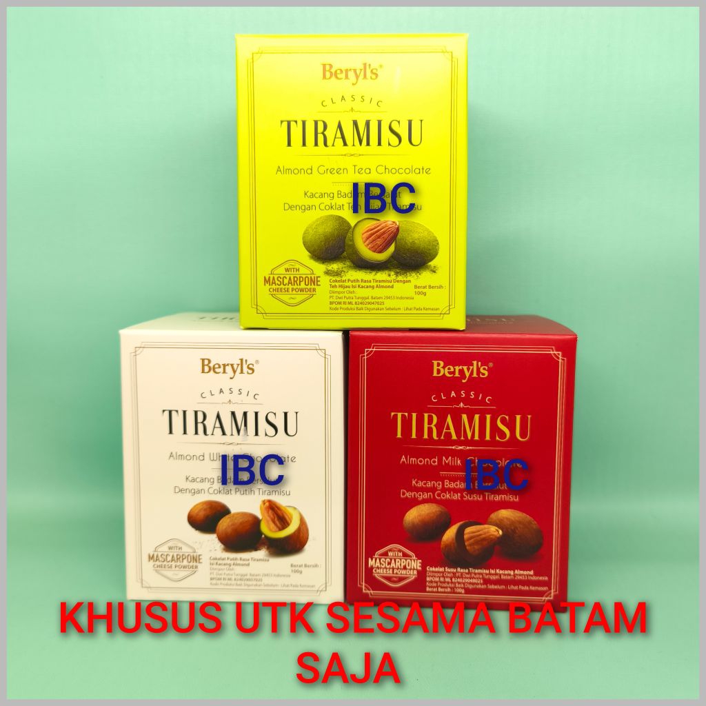 

Beryl's Tiramisu Almond Chocolate 100 gram