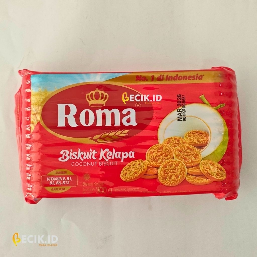 

Biskuit Roma Kelapa 300g – Renyah, Gurih, Isi Padat, Camilan Keluarga