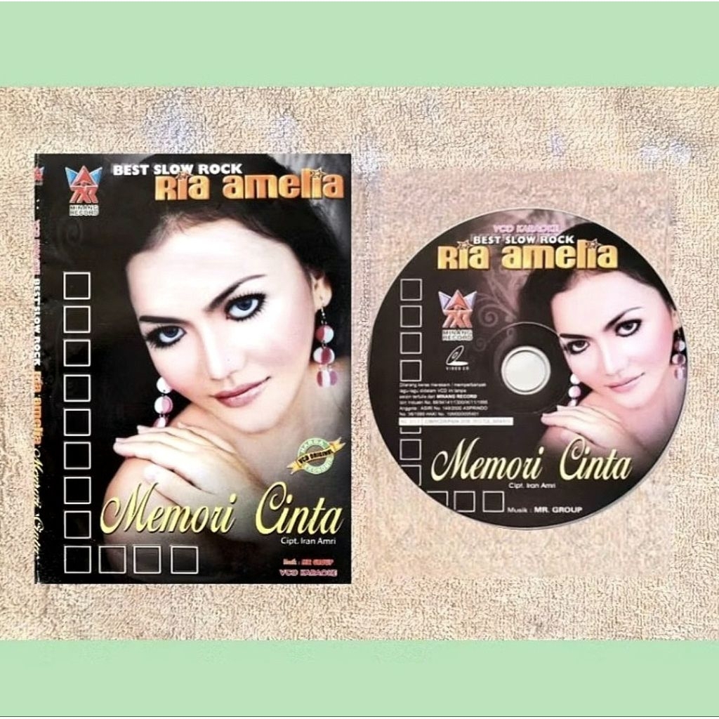 VCD Original Ekonomis Best Slowrock - Ria Amelia Memori Cinta (Minang Record)