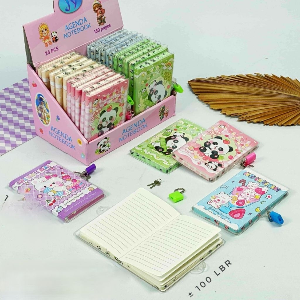 

Notebook Buku Kecil Tutup Gembok Kunci Sekolah Anak Ukuran 14 x 9 CM
