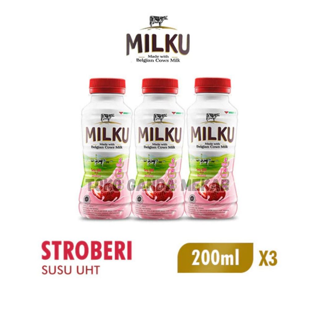 

Milku Susu UHT Stroberi 200 ml x3