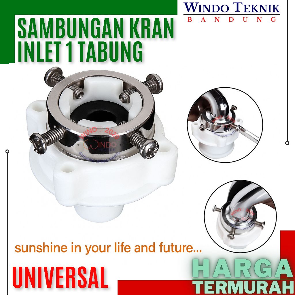 KONEKTOR SELANG MESIN CUCI 1 TABUNG UNIVERSAL | SAMBUNGAN SELANG AIR 1/2 INCH ANTI BOCOR | ADAPTOR M
