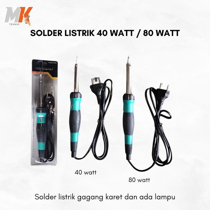 TOYOSAKI SOLDER LISTRIK GAGANG KARET + LAMPU 40 WATT 60 WATT