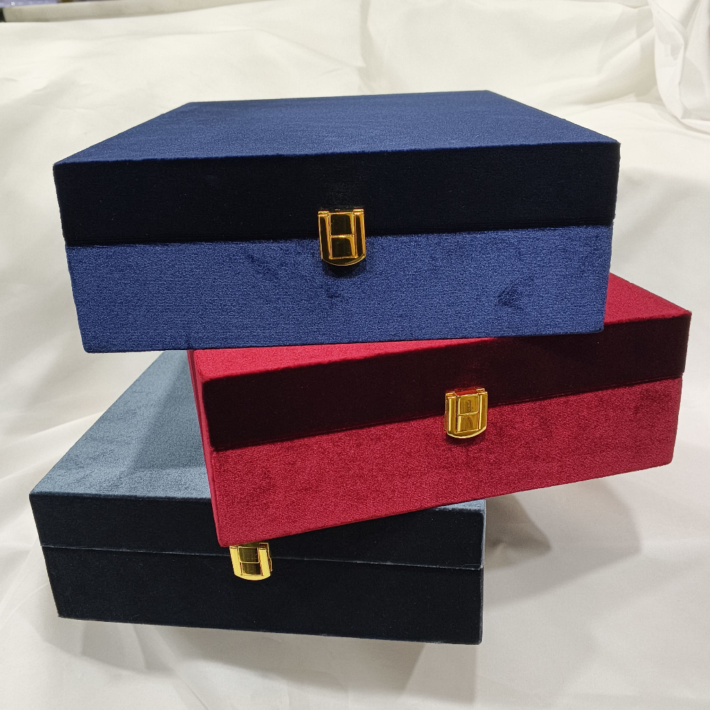 Aineed | Kotak Perhiasan Mewah,Kotak Bludru Mewah,Kotak Set,Kotak Penyimpanan Perhiasan,Kotak Set Me