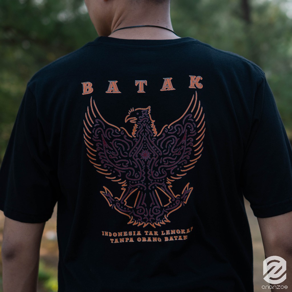 Kaos Indonesia Tanpa Orang Batak Onanzoe - Premium T-shirt Kaos Batak - Pria, Distro Katun Nyaman Pe
