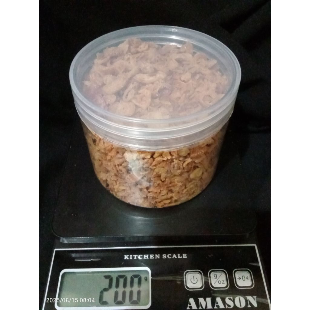 

Bawang goreng asli kemasan toples 200gram