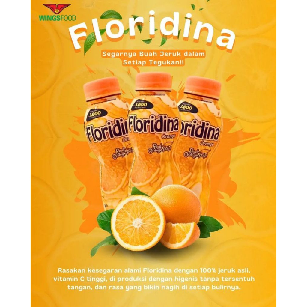 

[1 Dus] Floridina Orange Jeruk 350ml isi 12botol| minuman botol| minuman hajatan| grosir murah