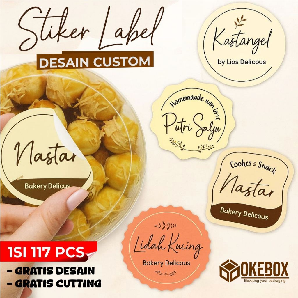 

117 PCS Sticker stiker setiker label makanan custom harga murah aesthetic jualan kecil keren STIKER BONTAK sc3