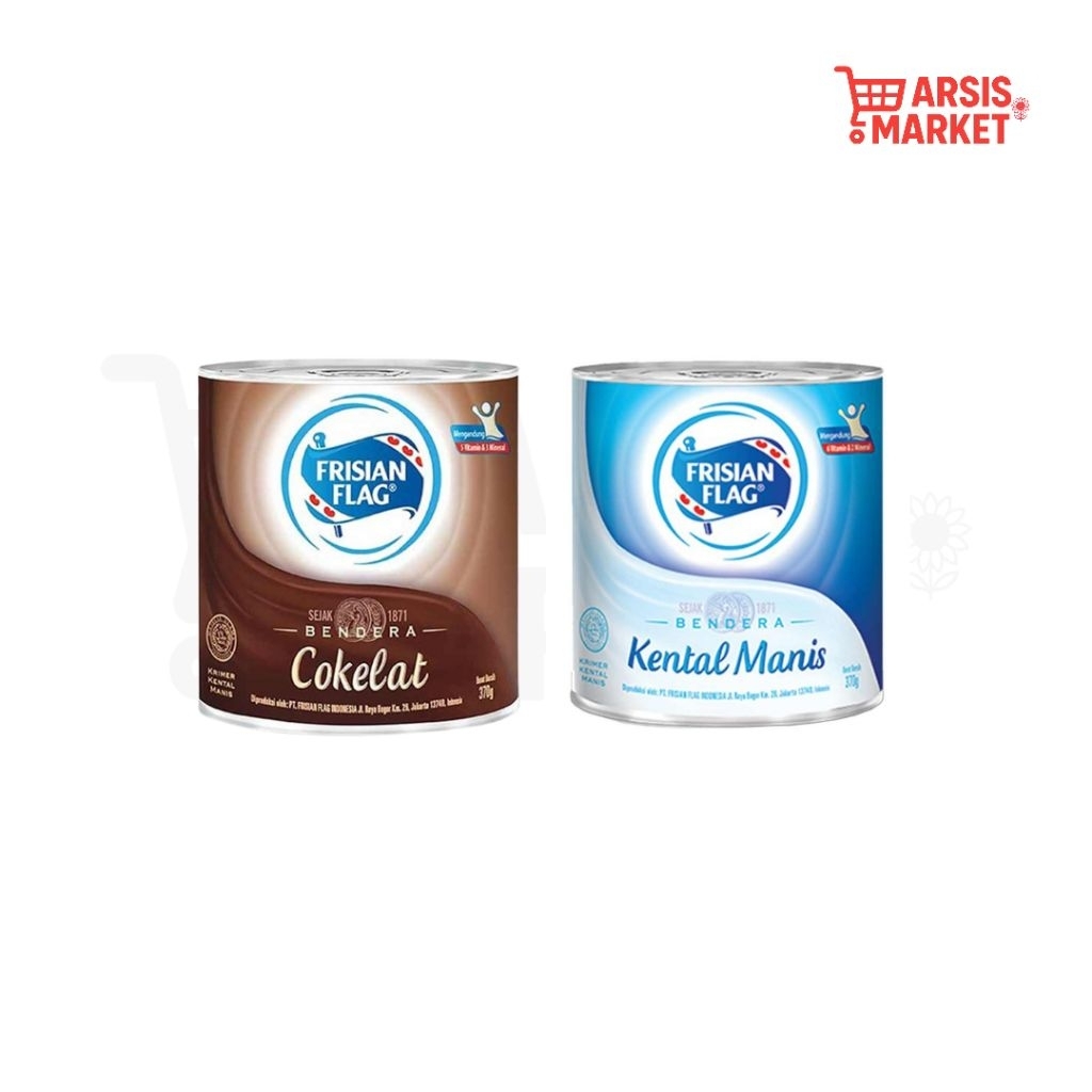 

[ORIGINAL] Susu Kental Manis Frisian Flag Kaleng 370gr - Rasa Putih / Coklat - Lembut, Enak Hemat!