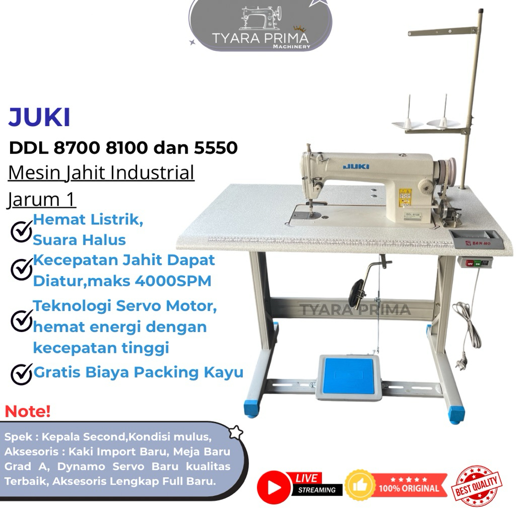 Mesin Jahit Juki Jarum1 High Speed Industrial Second Dan Baru/NewDDL8700 DDL8900 DDL 8100 DDL5550 Se