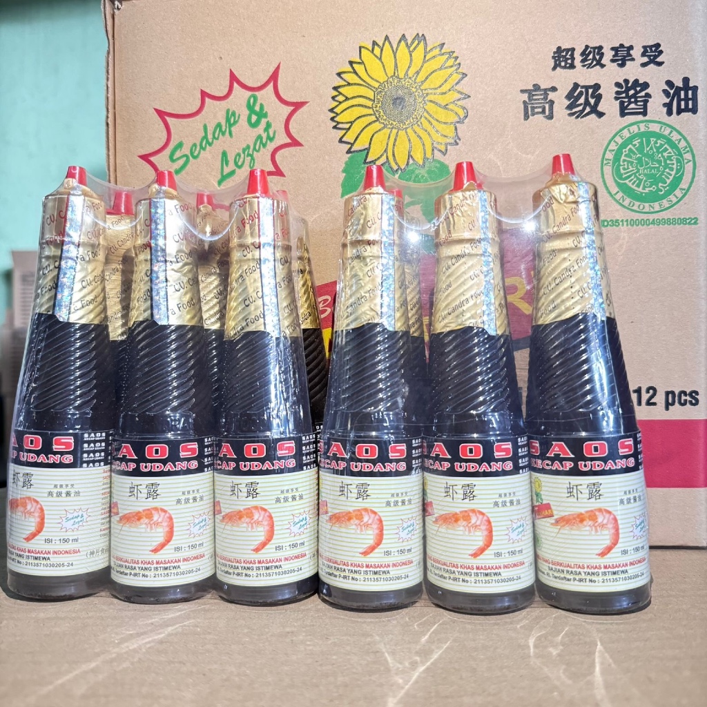 

Kecap Udang , Bahan Makanan , Cap Bunga Matahari 135ML Siap Packing 12pcs