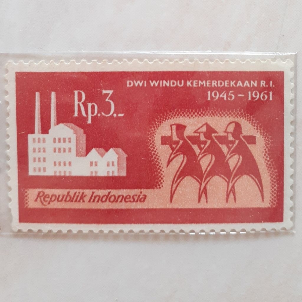 

(ID2) Perangko Indonesia Dwi Windu Kemerdekaan RI (Rp 3) Tahun 1961