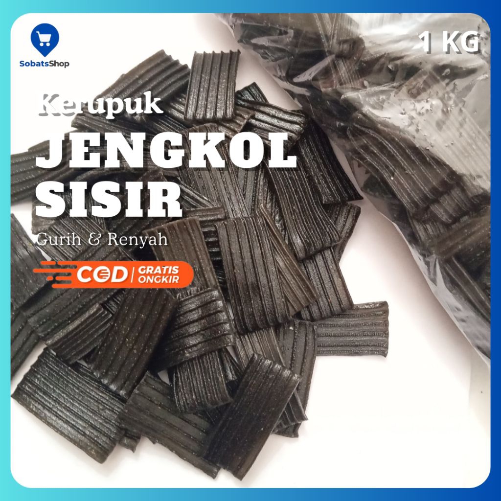 

1 KG Kerupuk Jengkol Sisir Hitam Mentah Enak Dan Gurih Cocok Untuk Di Goreng/Seblak