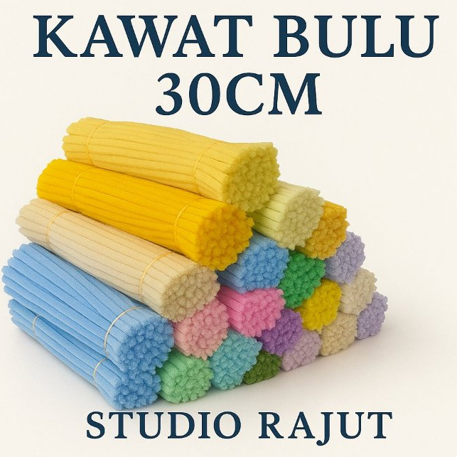 

STUDIO RAJUT - 100PCS KAWAT BULU PIPE CLEANER MERCY POLOS PREMIUM DIY
