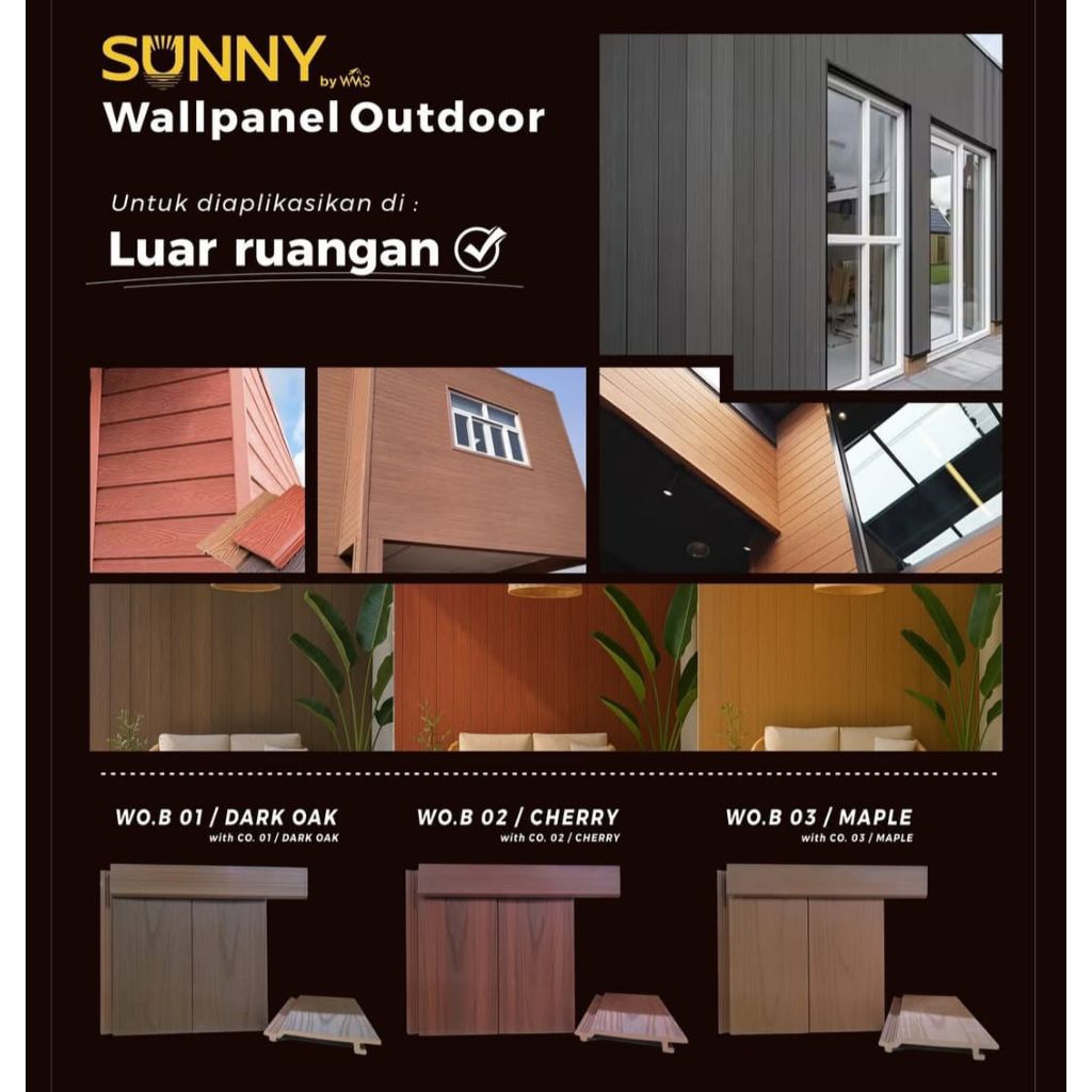 WPC TIPE B WALLPANEL OUTDOOR / WALL PANEL KAYU OUTDOOR