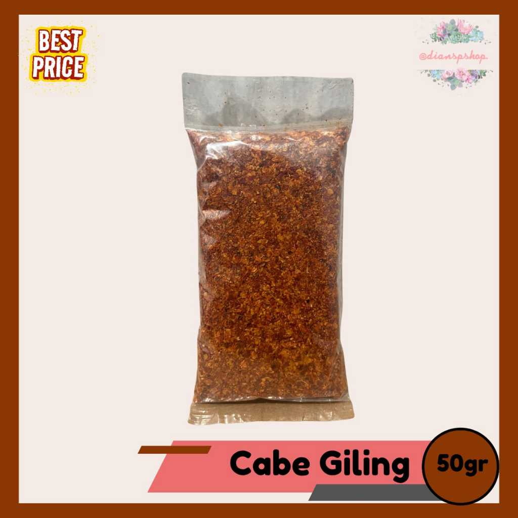 

Cabe Giling 50gr & 100gr Untuk Aneka Makanan Kuah dan Kering Berbagai Macam Tekstur Halus , Sedang , Kasar