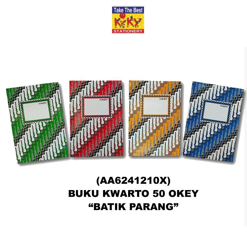 

OKEY Buku Hard Cover Kwarto Glossy (Uk. 16 x 21 cm) Isi 50 Lembar