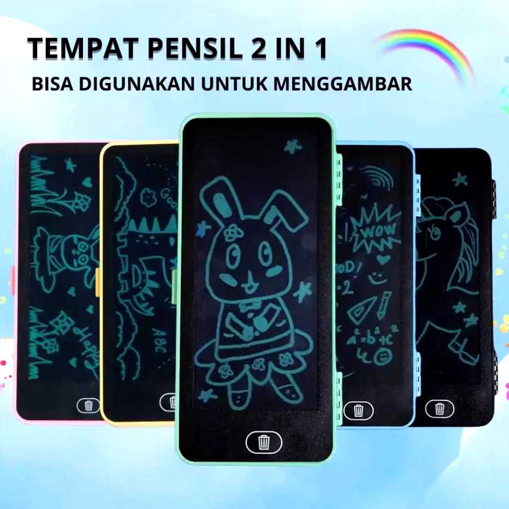 

(PS) Kotak Pensil Anak 2 In 1 Besar LCD Drawing Pad