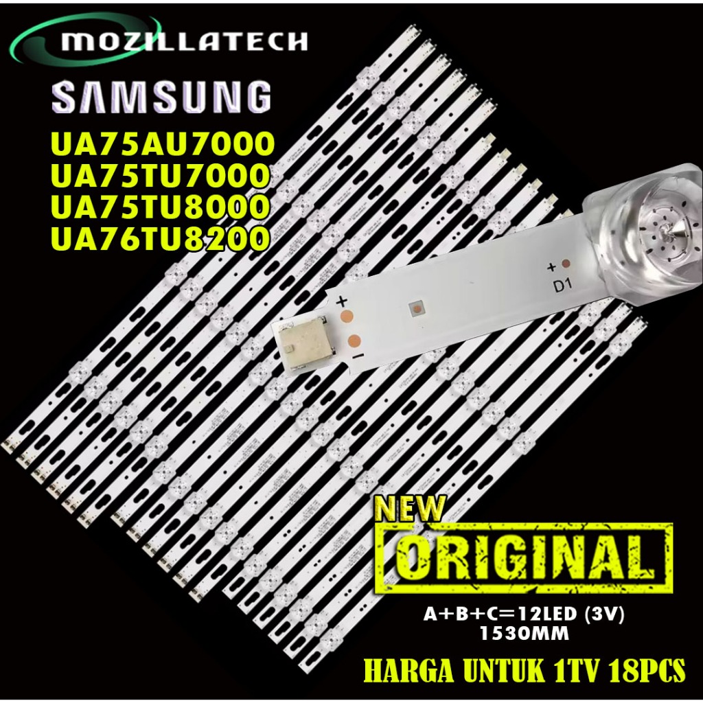 BACKLIGHT SAMSUNG UA75AU7000 UA75TU7000 UA75TU8000 UA76TU8200 75AU7000 75TU7000 LM41-00897A/915A