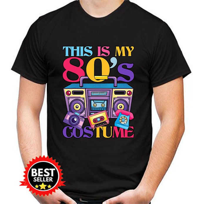 T -Shirt This Is My 80s Costume Cassette 80s Music Kaos