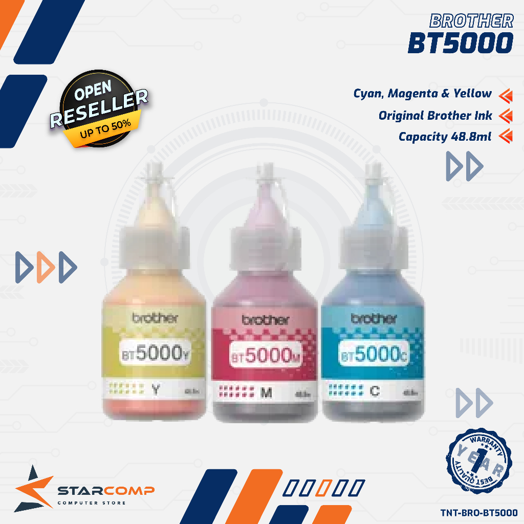 Brother BT5000C BT5000M BT5000Y Tinta Original Brother Original Ink