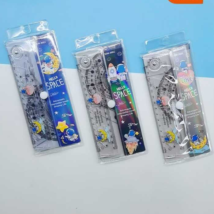 

Penggaris Set 4in1 Busur Segitiga Ruler set 20 cm 30 cm (Free Pouch)