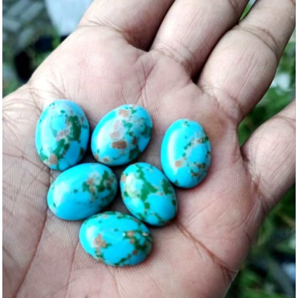 Batu Akik Pirus Mesir Gradasi Tiga Warna