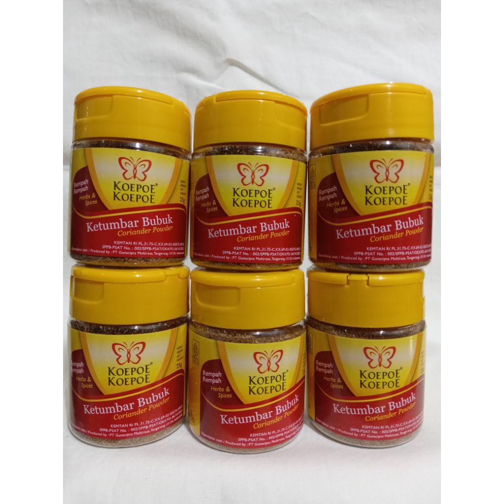 

Koepoe Koepoe Ketumbar Bubuk 25gr ( 1 pack isi 6 pcs)