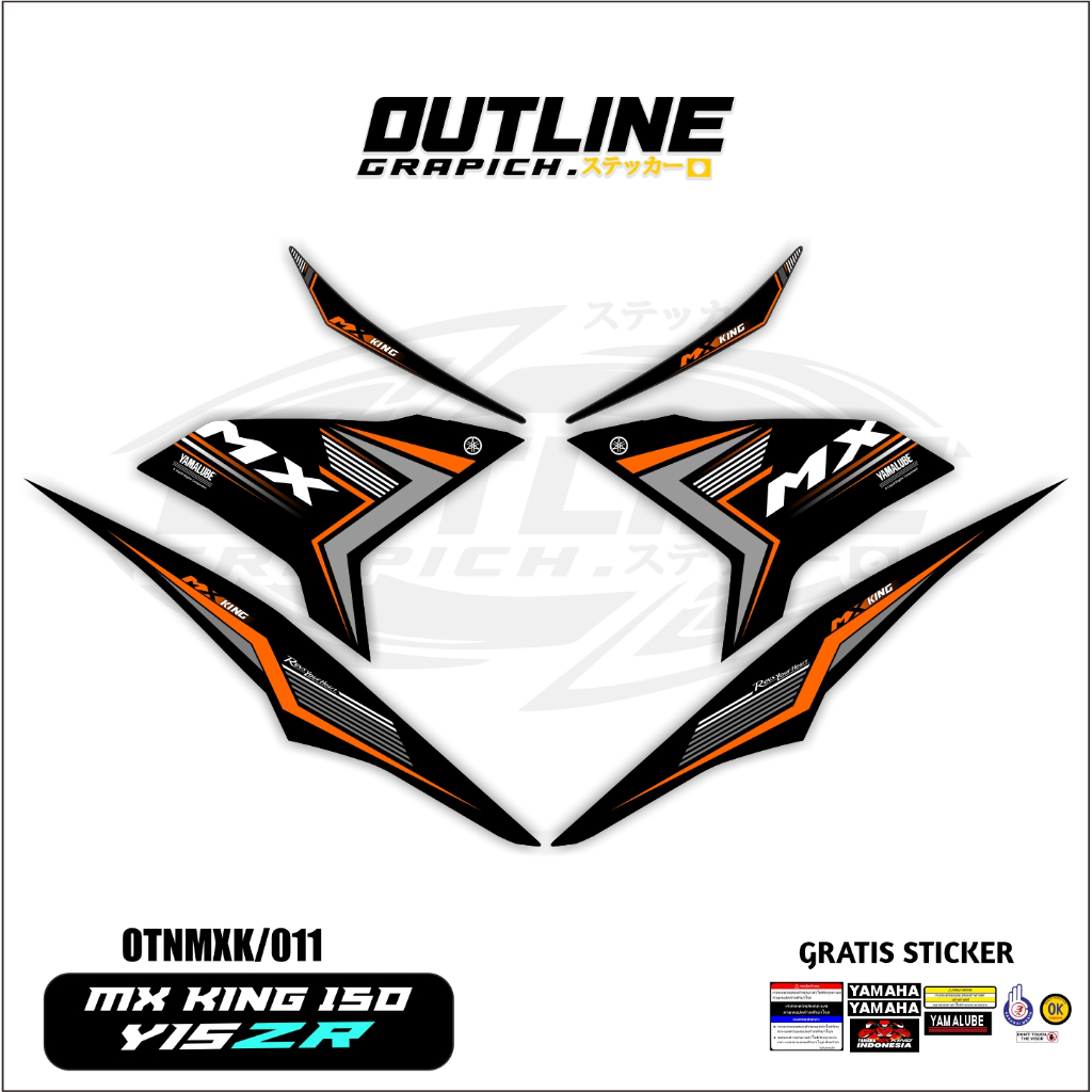Striping MX King 150 Y15ZR Full Body | Cutting Sticker Motor Racing Variasi