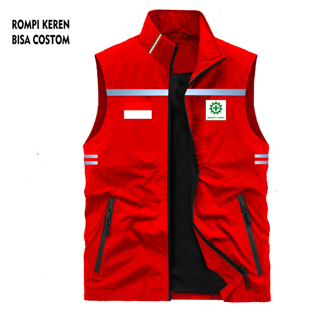 Termurah  Rompi Safety Proyek Lapangan / Rompi Proyek Safety / Rompi Safety Tactical / Rompi Kerja L