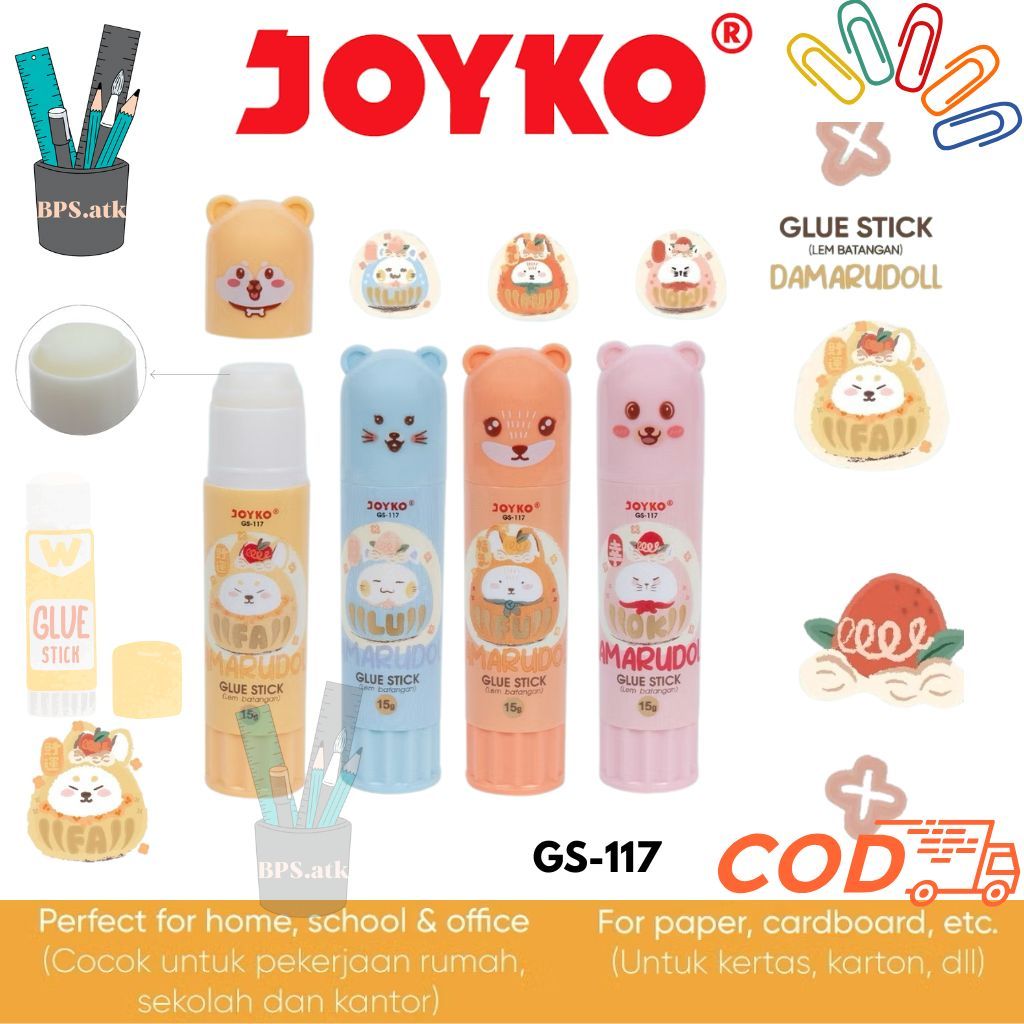 

(6 pcs) Glue Stick JOYKO GS-117 15gr Damarudoll Lem Batang Lem Kertas