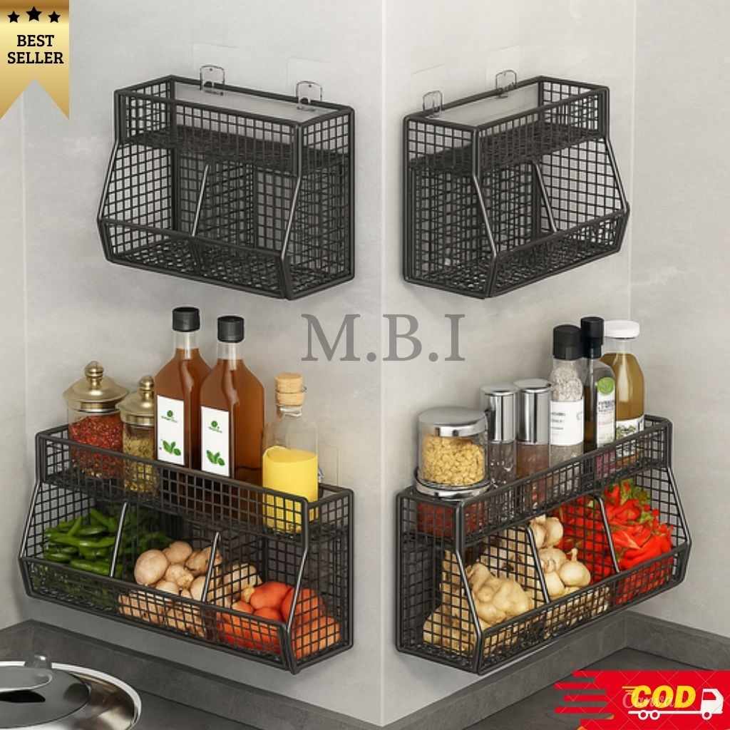 Rak bumbu tempel dinding ,Rak minimalist ,rak bawang putih rak serbaguna ,rak kuat