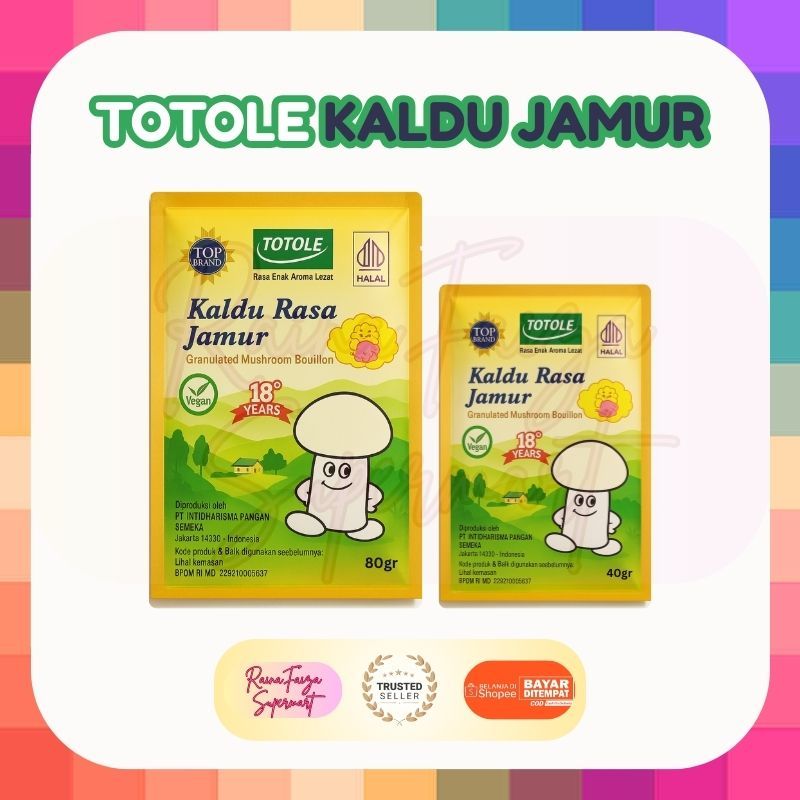 

Kaldu Jamur Totole 40gr 80gr Halal MUI [] Kaldu Vegetarian Non MSG untuk Masakan Lezat dan Sehat