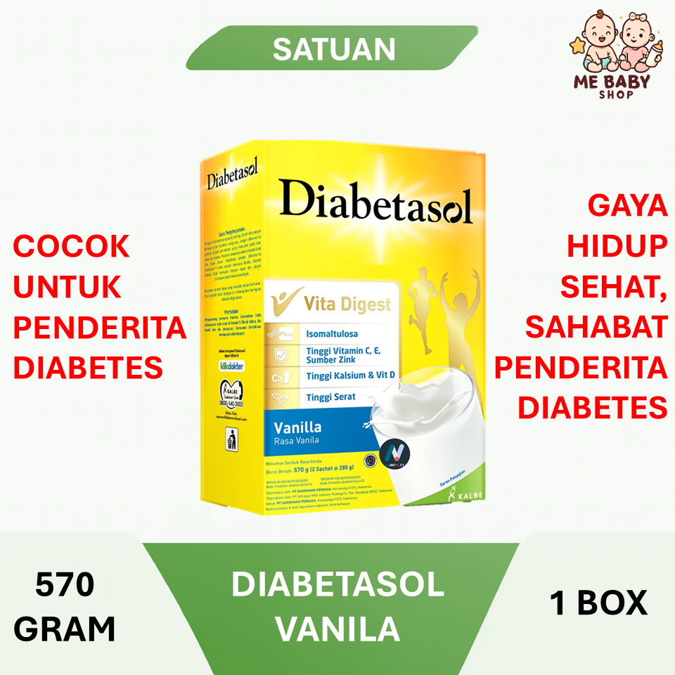 

Diabetasol Susu Vanila 570 GRAM – Solusi Nutrisi Harian untuk PENDERITA DIABETES