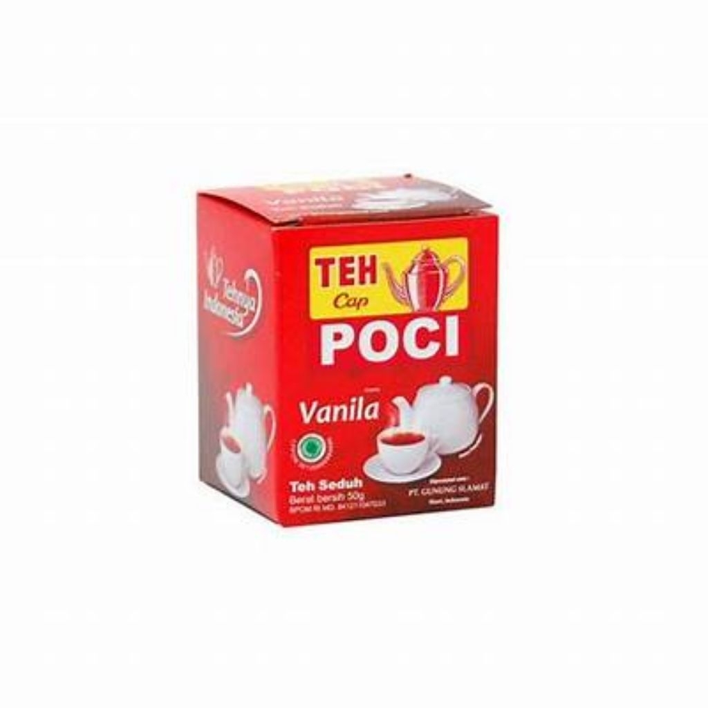 

Teh Poci Seduh Vanilla 50g 1dus isi 10x10