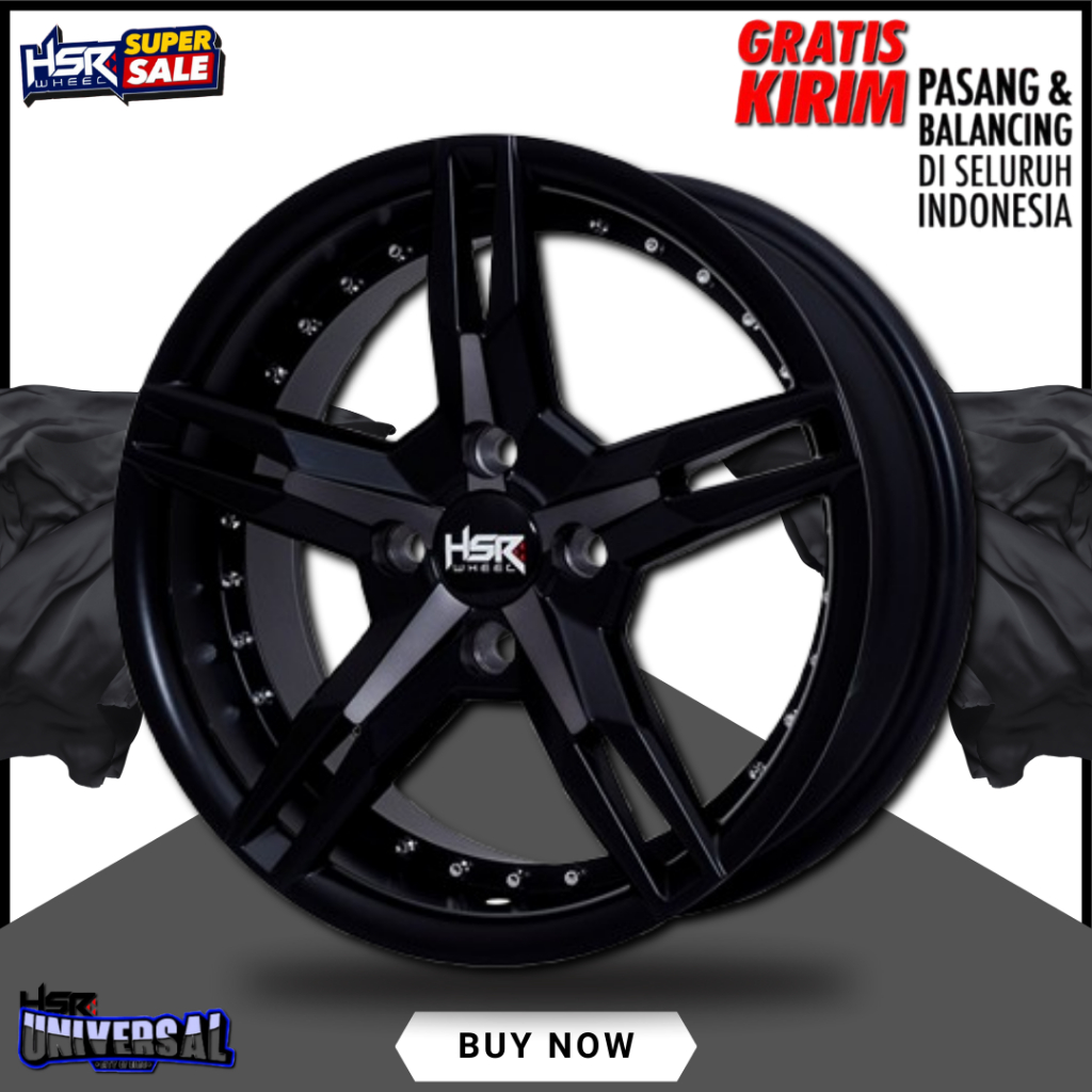 VELG MOBIL RACING R15 MODEL HSR KEUNIKAI VELG PALANG 5 LUBANG 4x100 MB BRONZE FACE(Harga Satuan)
