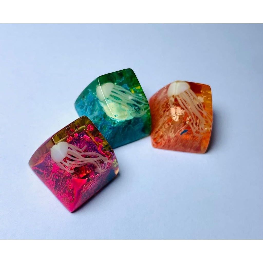 artisan keycaps resin jellyfish SA profile