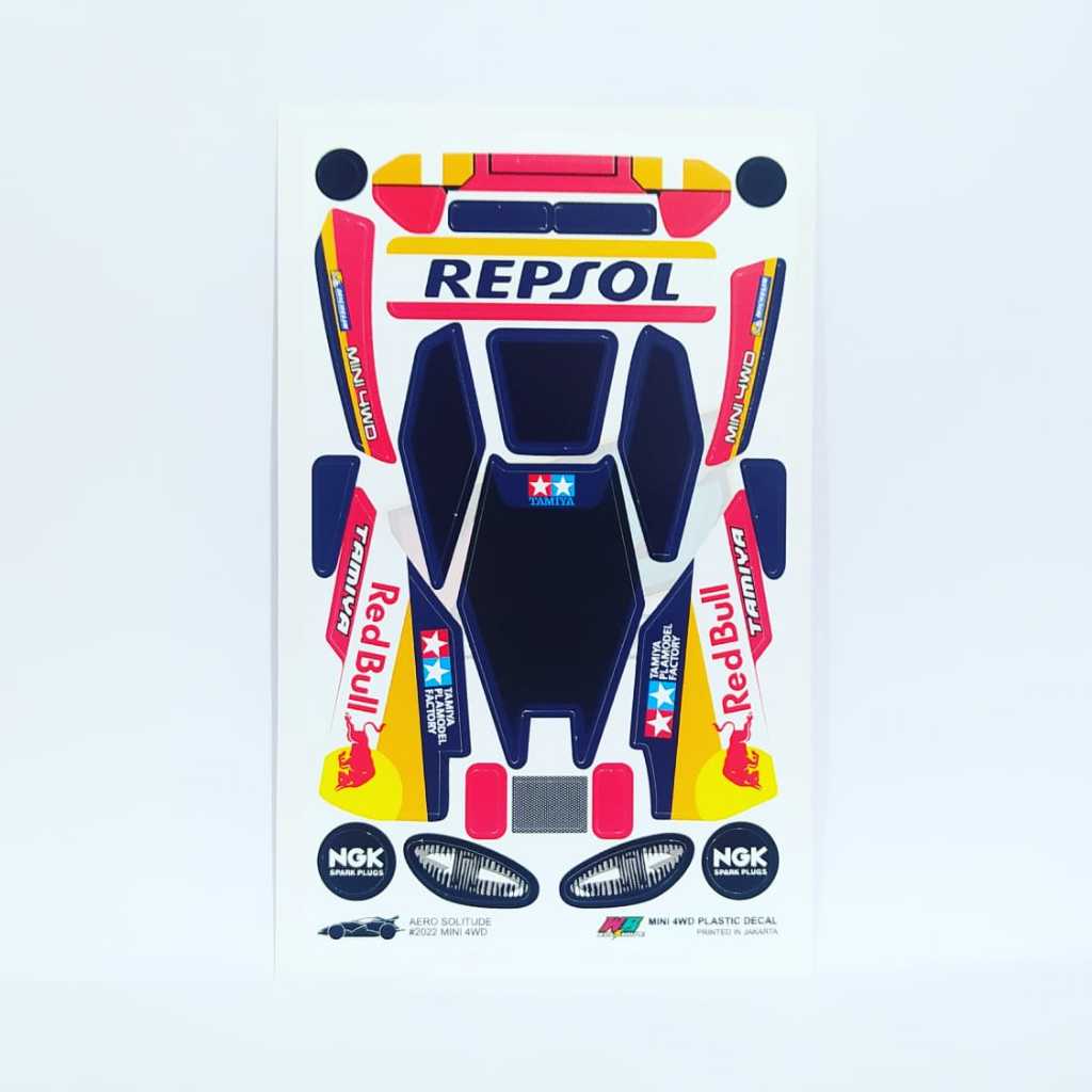 Stiker Aero Solitude - Repsol - Body Putih - Vinnyl Laminating Doft
