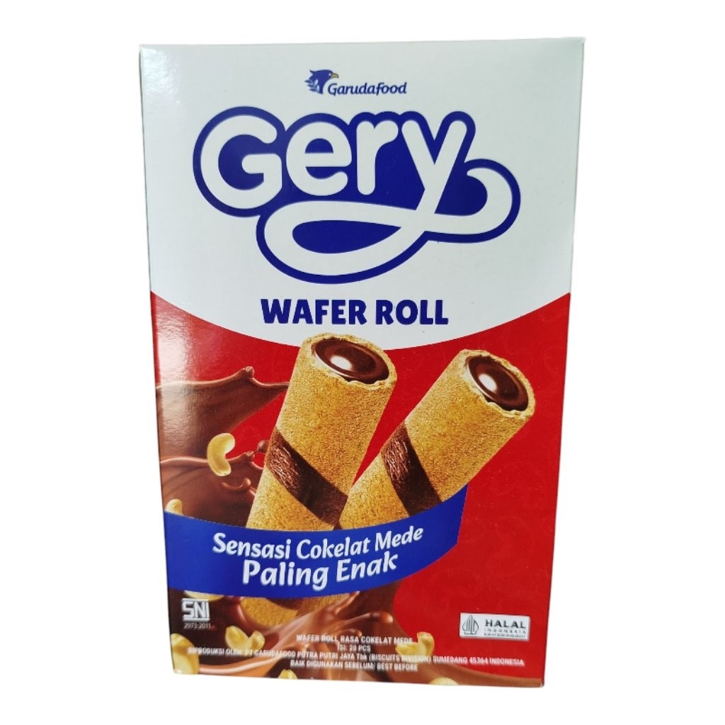

(GARUDA FOOD) Gery wafer roll sensasi coklat mede (isi 20pcs)