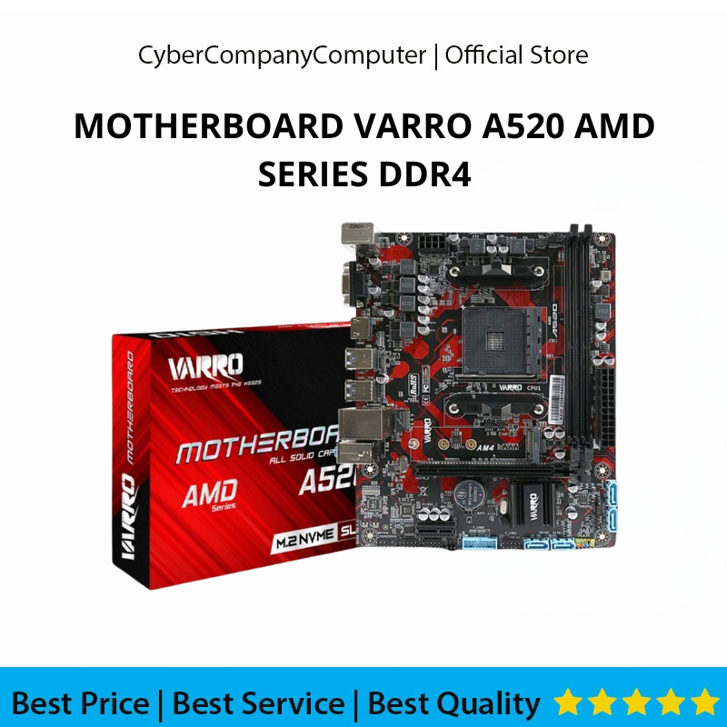 MAINBOARD VARRO A520 AMD - MOTHERBOARD VARRO-A520 AMD SERIES AM4 CPU DDR4 Support M.2 Nvme - MOBO A5