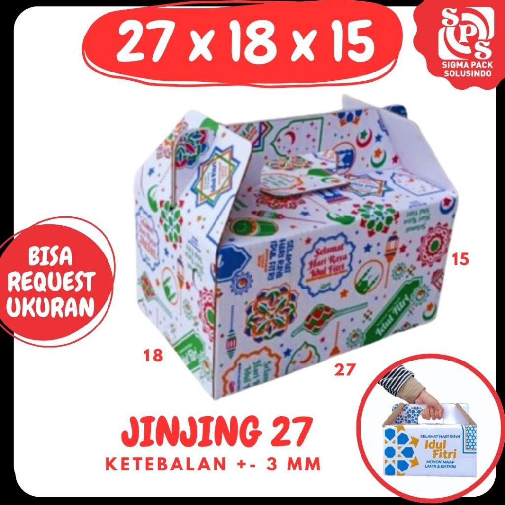 

Kardus Jinjing 27x18x15 Dus Parcel Packing/ Box Parcel / Box Lebaran/Dus Parsel Ied idul Fitri/Paket Sembako/Bingkisan sembako/hampers/eid mubarak