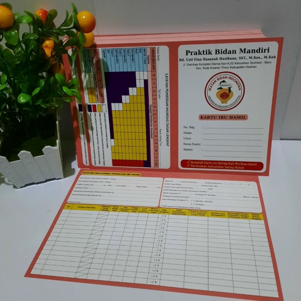 

Kartu Ibu Hamil Bahan Art Papper 260 gram