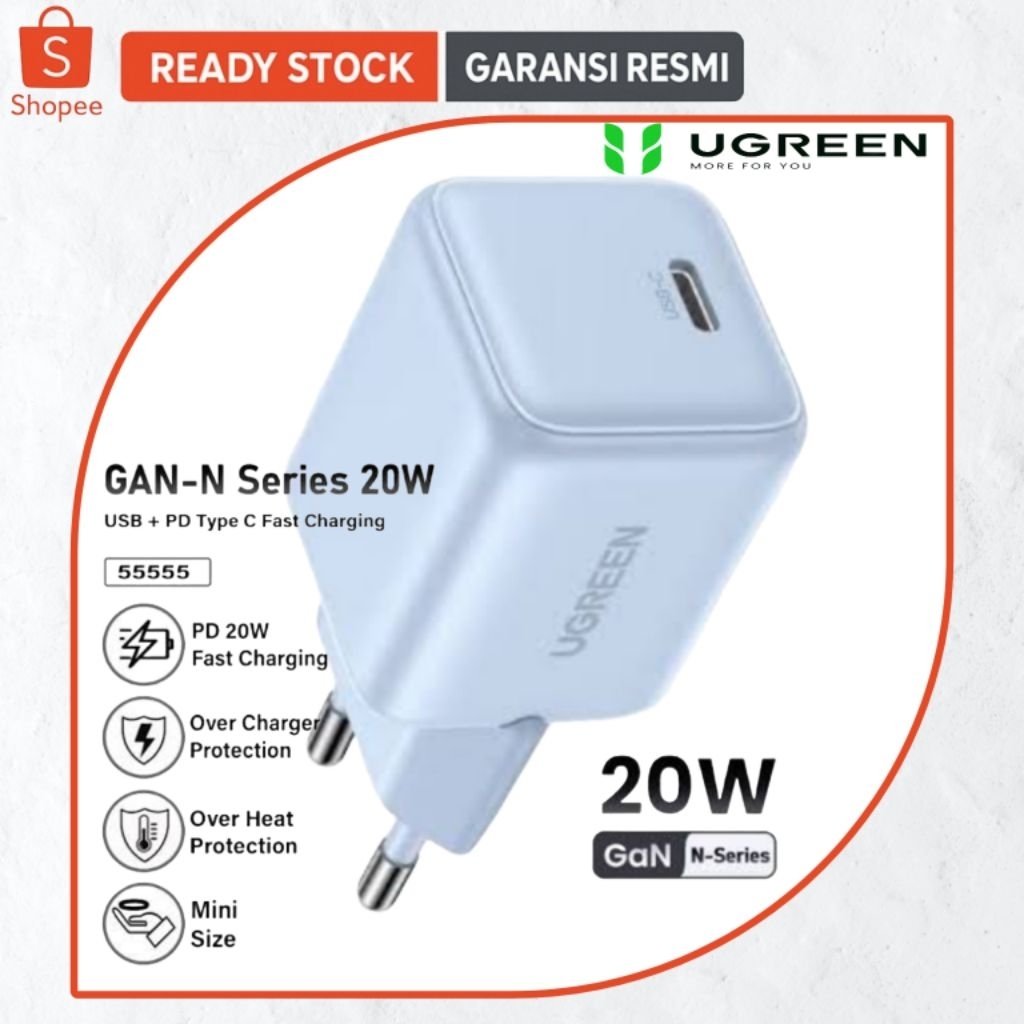 Adaptor UGREEN Nexode 20W GaN Fast Charger |Adaptor Iphone| MFI