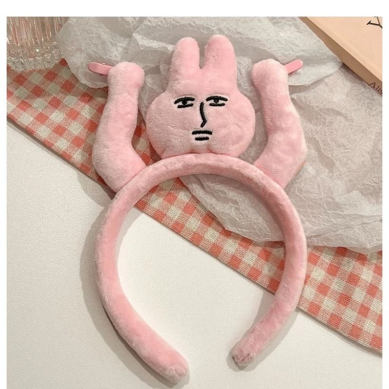 Bando Jepit Boneka Bando Boneka Pegang Rambut Bando Pink Korea Bando Pink Lucu