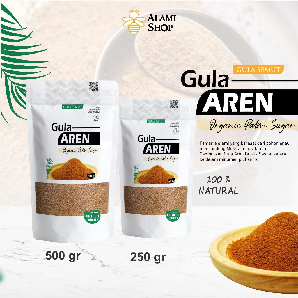 

Gula Aren Bubuk Halus 1 Kg Premium, Murni & Tanpa Campuran– Kualitas Super 100% Natural, Aman untuk Diet & Diabetes